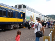 アラスカ鉄道と紅葉